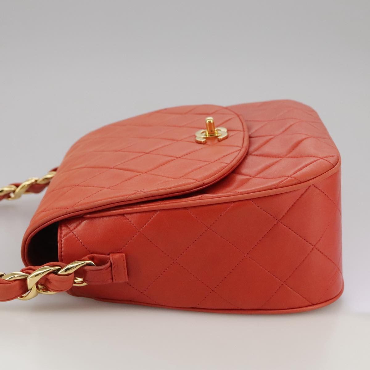 Chanel Orange Leather Shoulder Bag (Pre-Owned) Size ONE SIZE - 3 Thumbnail