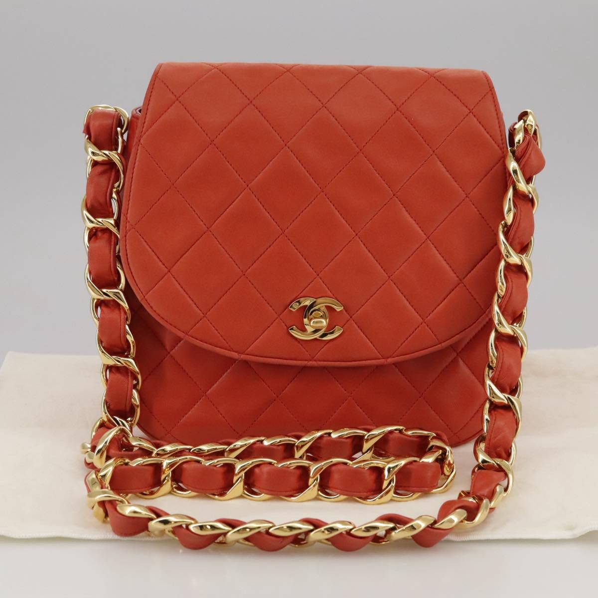 Chanel Orange Leather Shoulder Bag (Pre-Owned) Size ONE SIZE - 11 Thumbnail