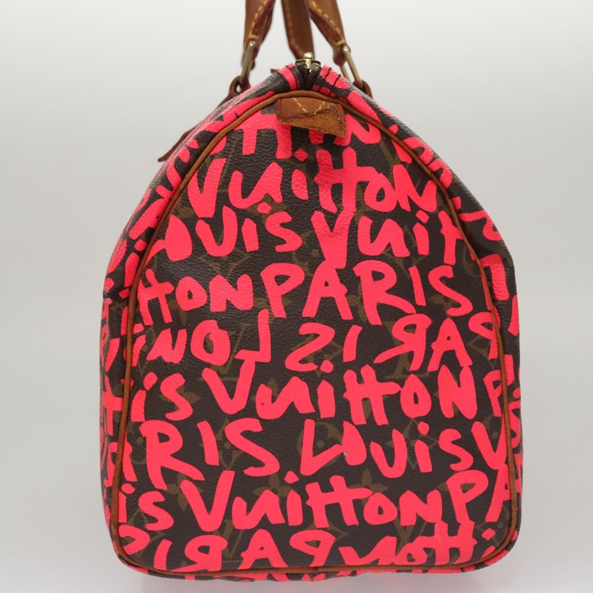 Louis Vuitton Speedy 30 Red Canvas Handbag (Pre-Owned) Size ONE SIZE - 4 Thumbnail