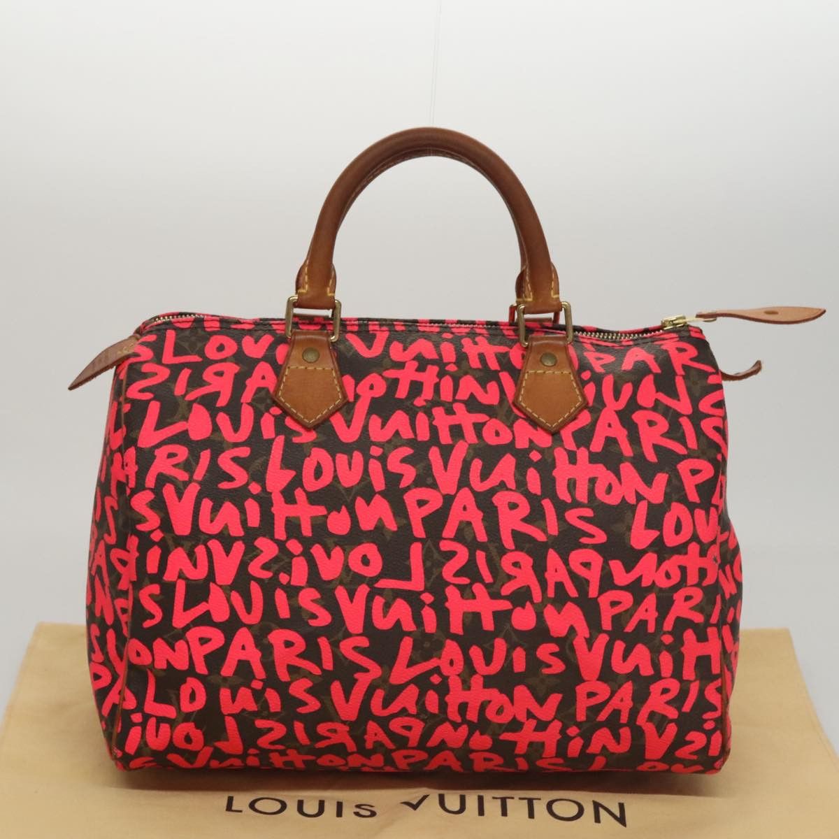 Louis Vuitton Speedy 30 Red Canvas Handbag (Pre-Owned) Size ONE SIZE - 11 Thumbnail