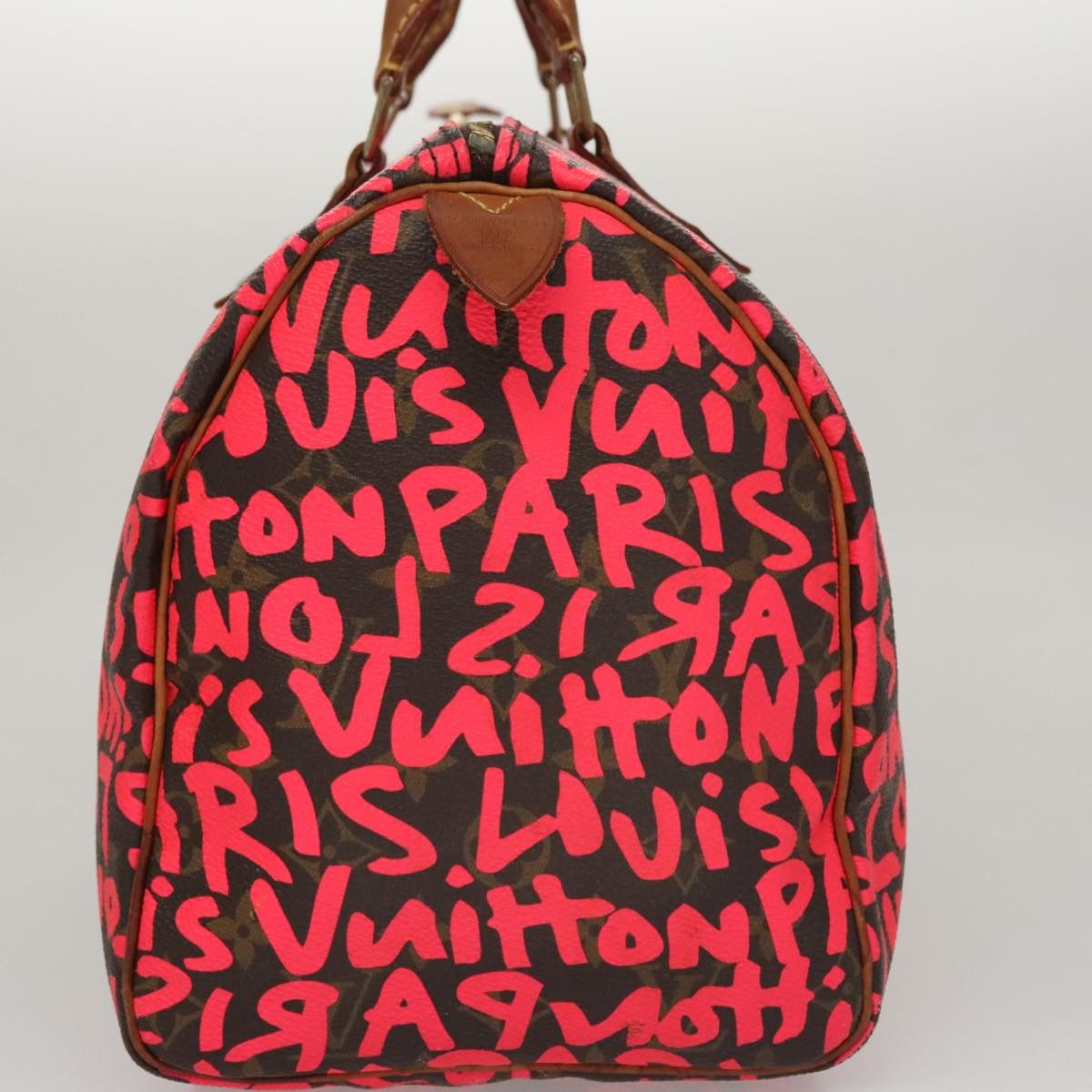 Louis Vuitton Speedy 30 Red Canvas Handbag (Pre-Owned) Size ONE SIZE - 3 Thumbnail