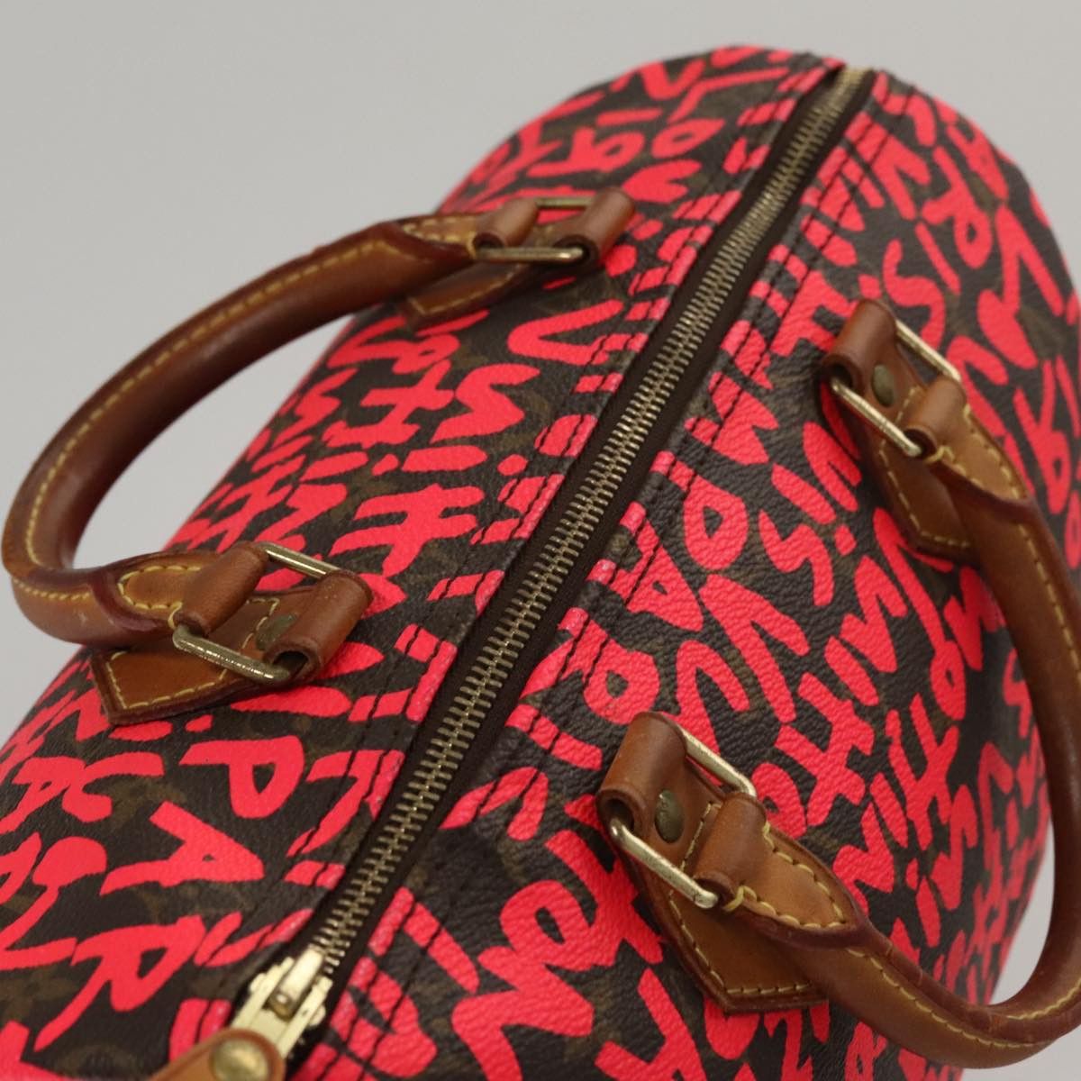 Louis Vuitton Speedy 30 Red Canvas Handbag (Pre-Owned) Size ONE SIZE - 13 Thumbnail
