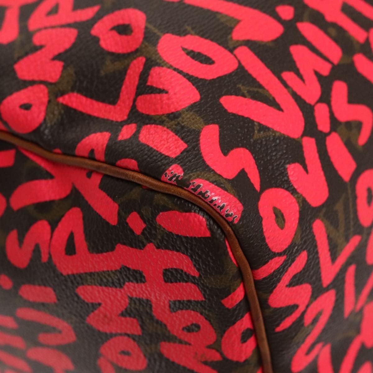 Louis Vuitton Speedy 30 Red Canvas Handbag (Pre-Owned) Size ONE SIZE - 7 Thumbnail