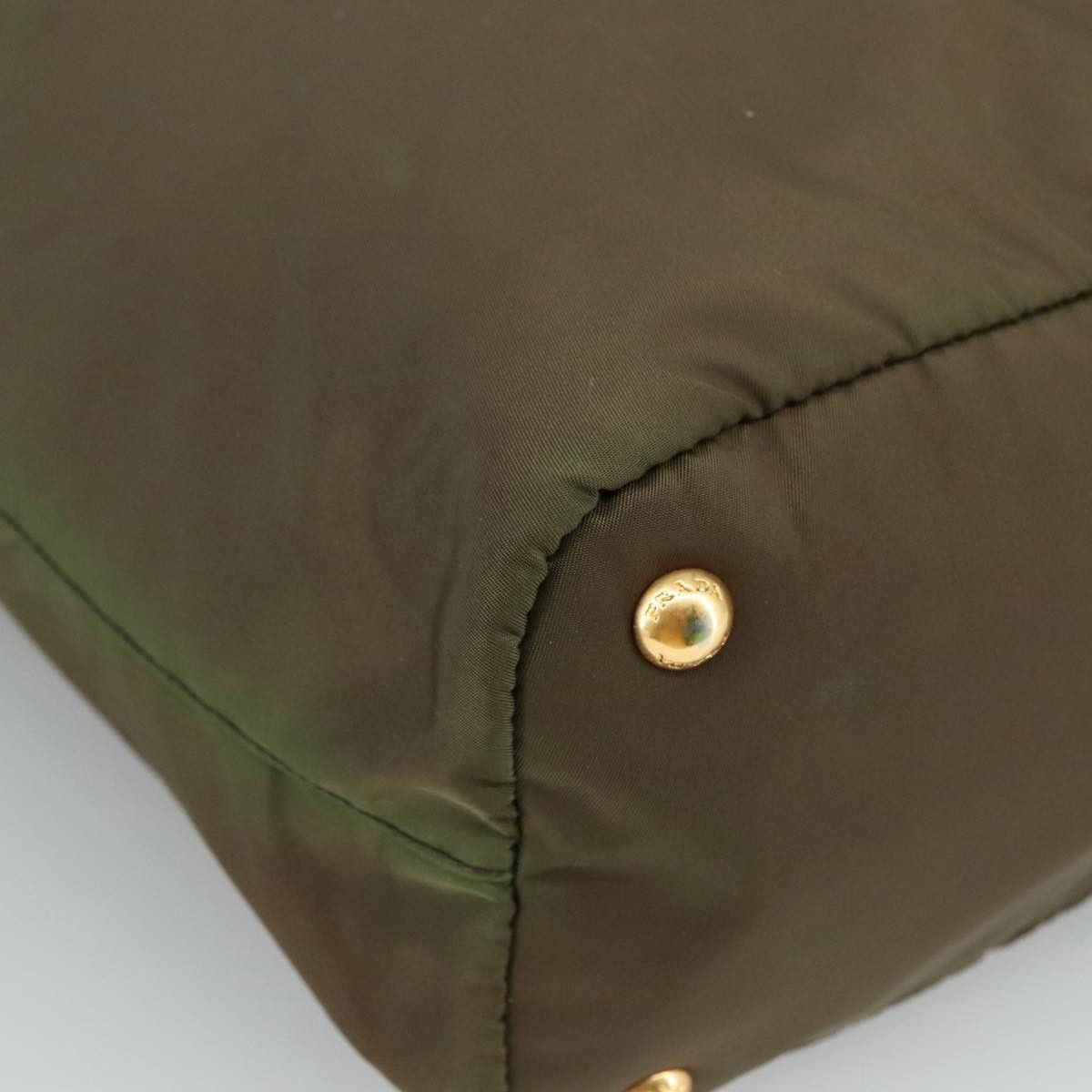 Prada Tessuto Khaki Synthetic Tote Bag (Pre-Owned) Size ONE SIZE - 19 Thumbnail