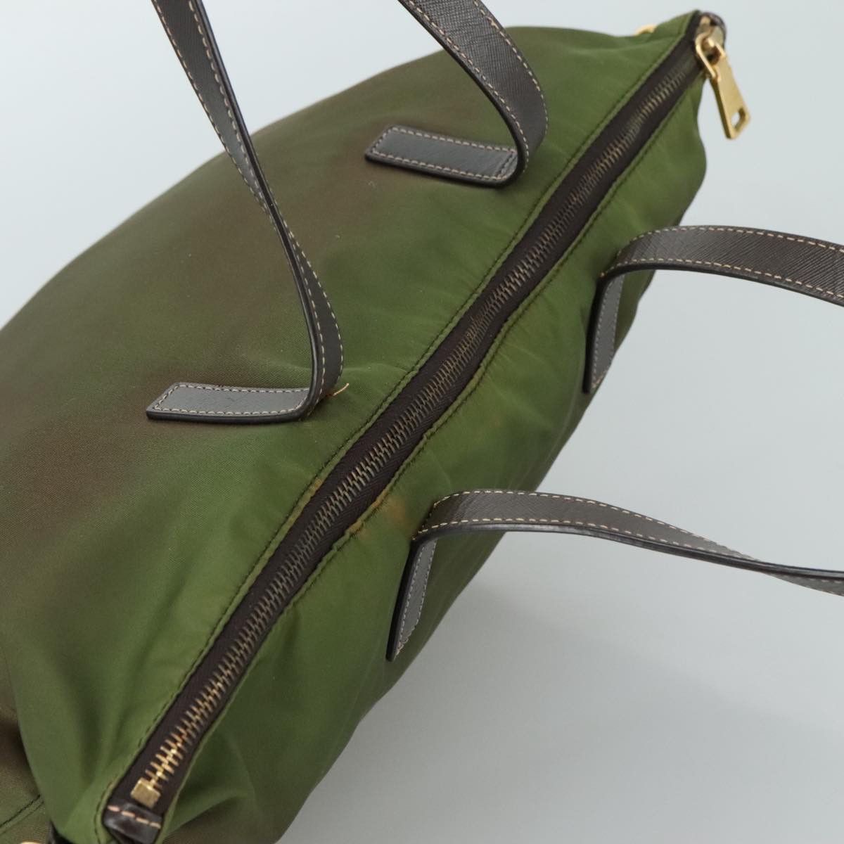 Prada Tessuto Khaki Synthetic Tote Bag (Pre-Owned) Size ONE SIZE - 14 Thumbnail