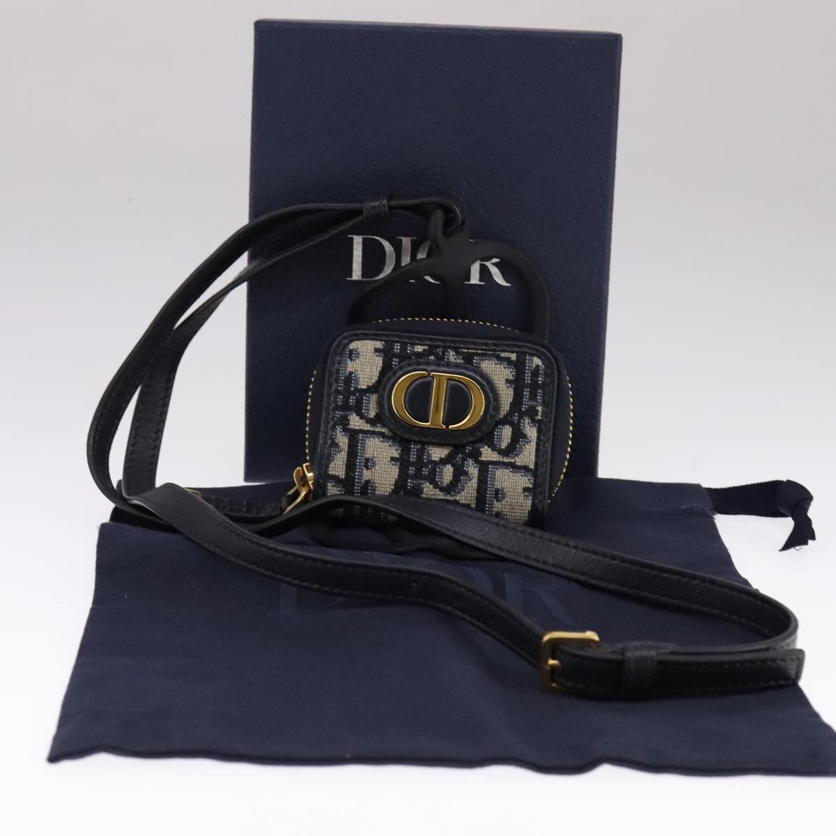 Dior Trotter Navy Canvas Wallet (Pre-Owned) Size ONE SIZE - 14 Thumbnail