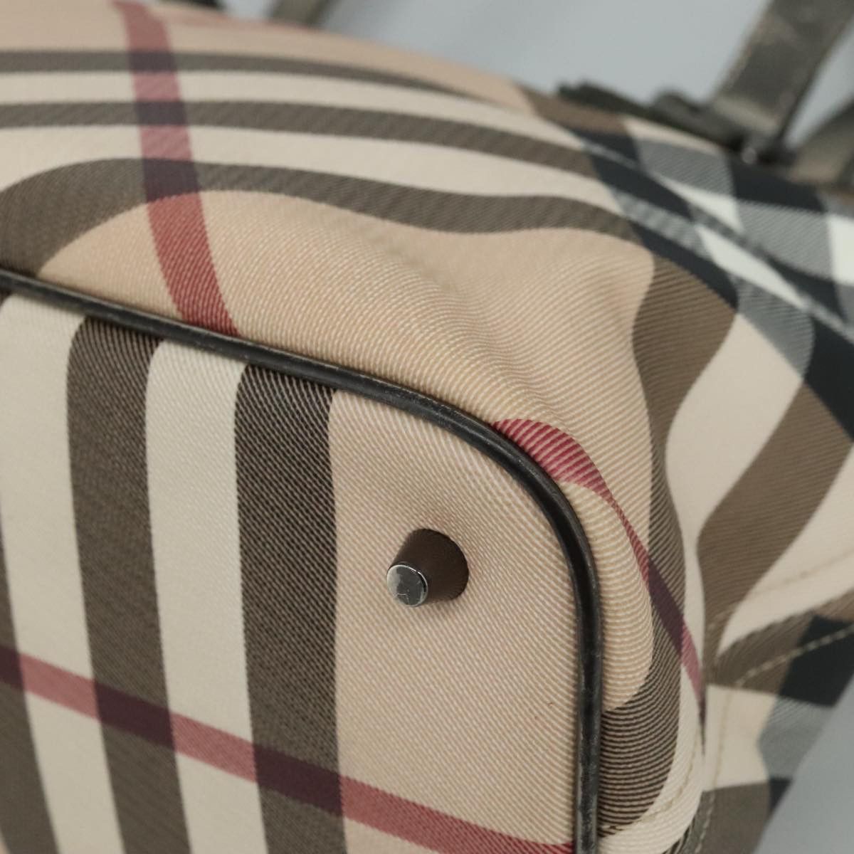 Burberry Nova Check Beige Canvas Tote Bag (Pre-Owned) Size ONE SIZE - 9 Thumbnail
