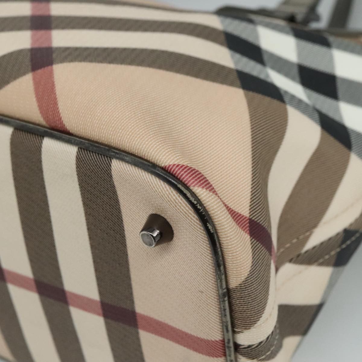 Burberry Nova Check Beige Canvas Tote Bag (Pre-Owned) Size ONE SIZE - 7 Thumbnail