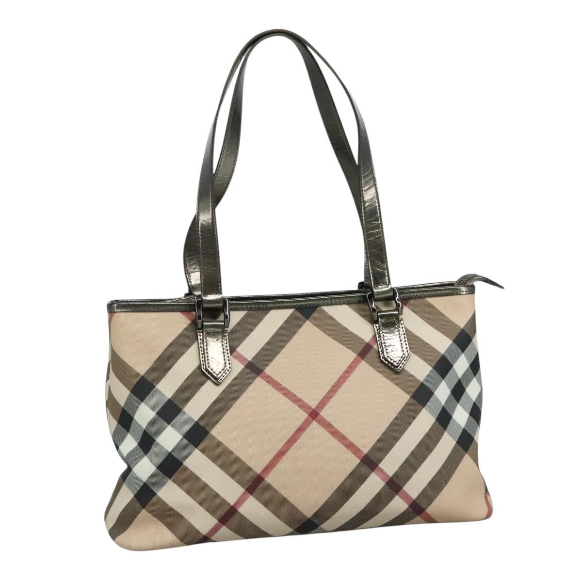 Burberry Nova Check Beige Canvas Tote Bag (Pre-Owned) Size ONE SIZE - 19 Thumbnail