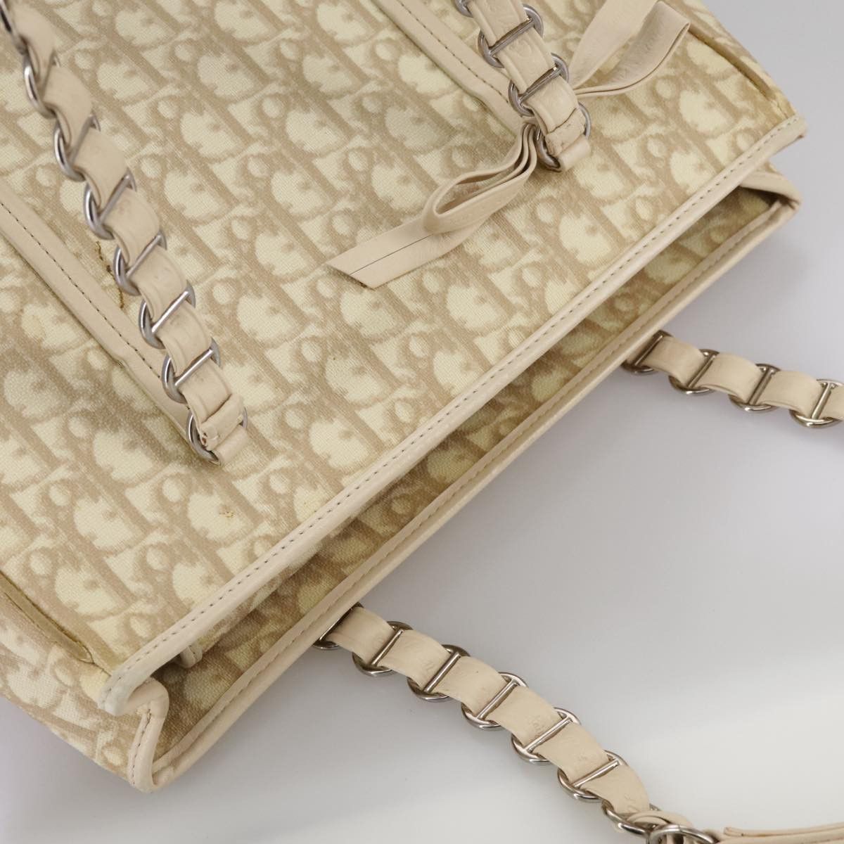 Dior Romantique Beige Canvas Shoulder Bag (Pre-Owned) Size ONE SIZE - 13 Thumbnail