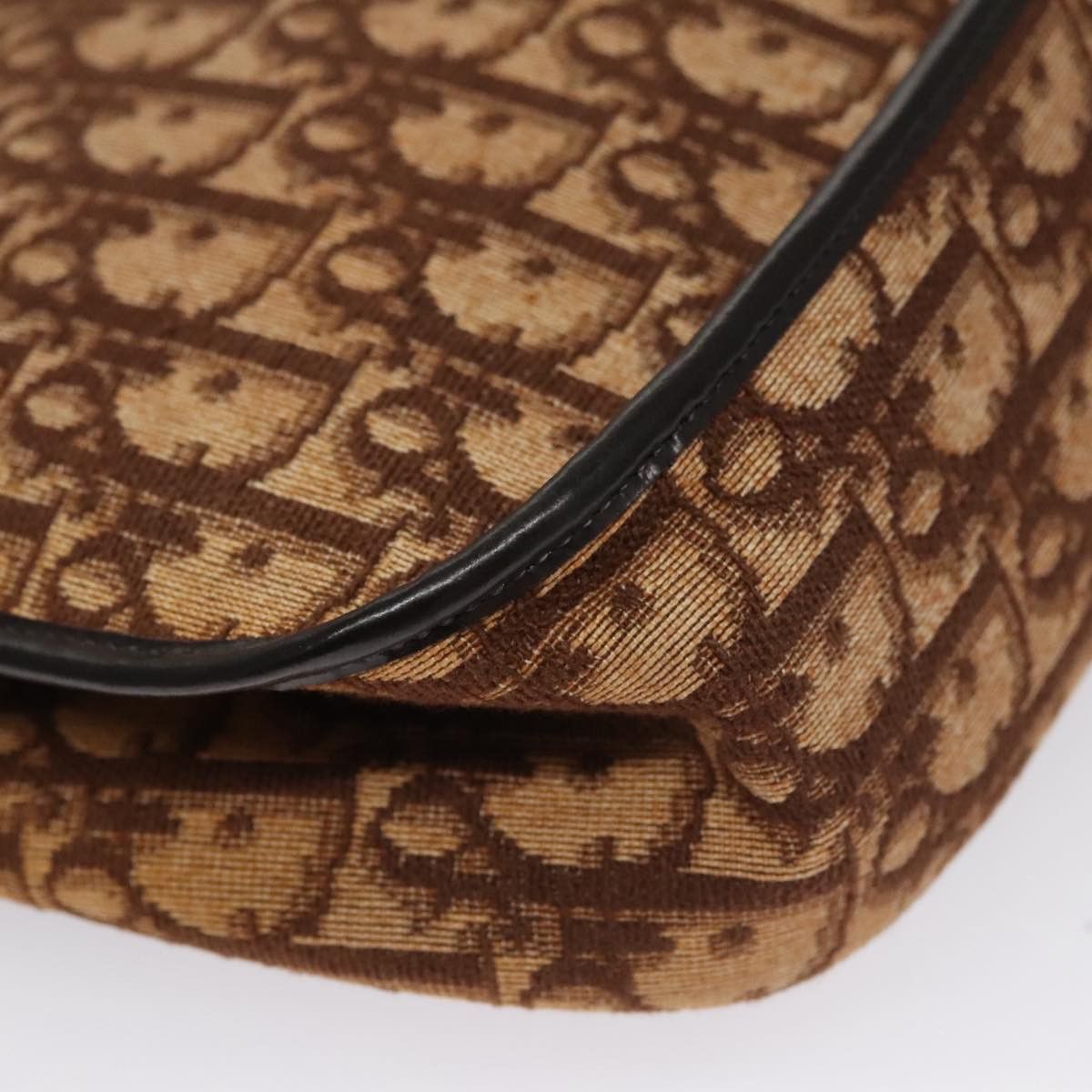 Dior Trotter Brown Canvas Shoulder Bag (Pre-Owned) Size ONE SIZE - 9 Thumbnail