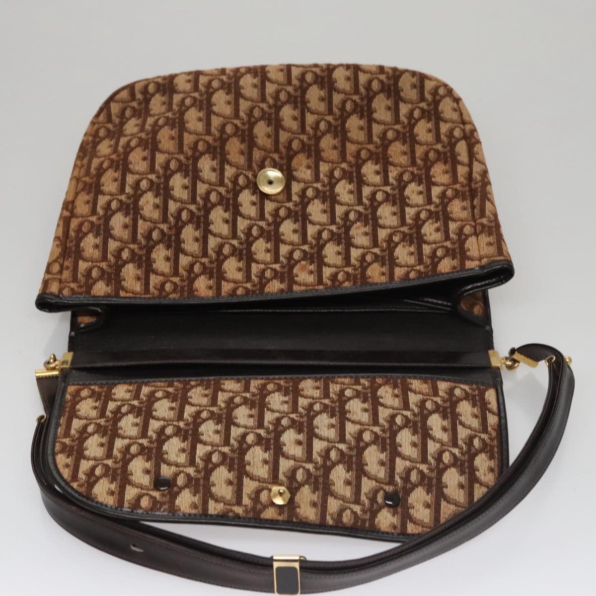 Dior Trotter Brown Canvas Shoulder Bag (Pre-Owned) Size ONE SIZE - 19 Thumbnail