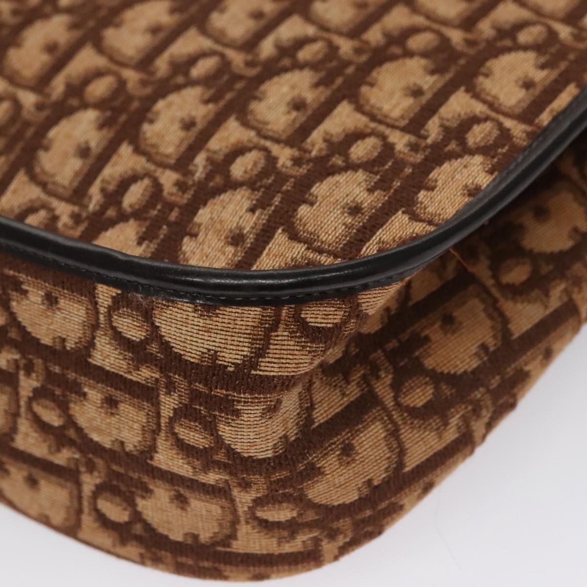 Dior Trotter Brown Canvas Shoulder Bag (Pre-Owned) Size ONE SIZE - 8 Thumbnail