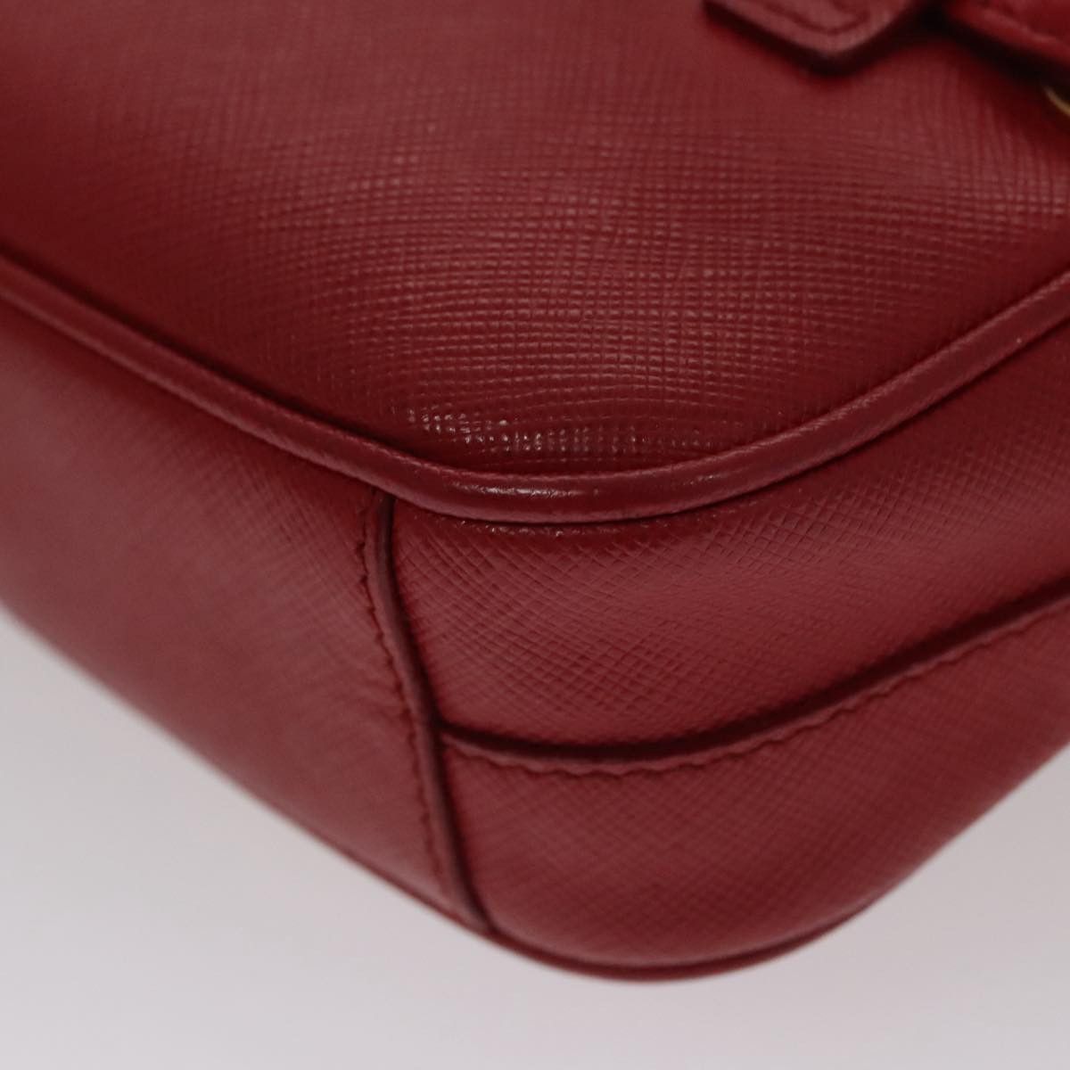 Prada Saffiano Red Leather Shoulder Bag (Pre-Owned) Size ONE SIZE - 10 Thumbnail