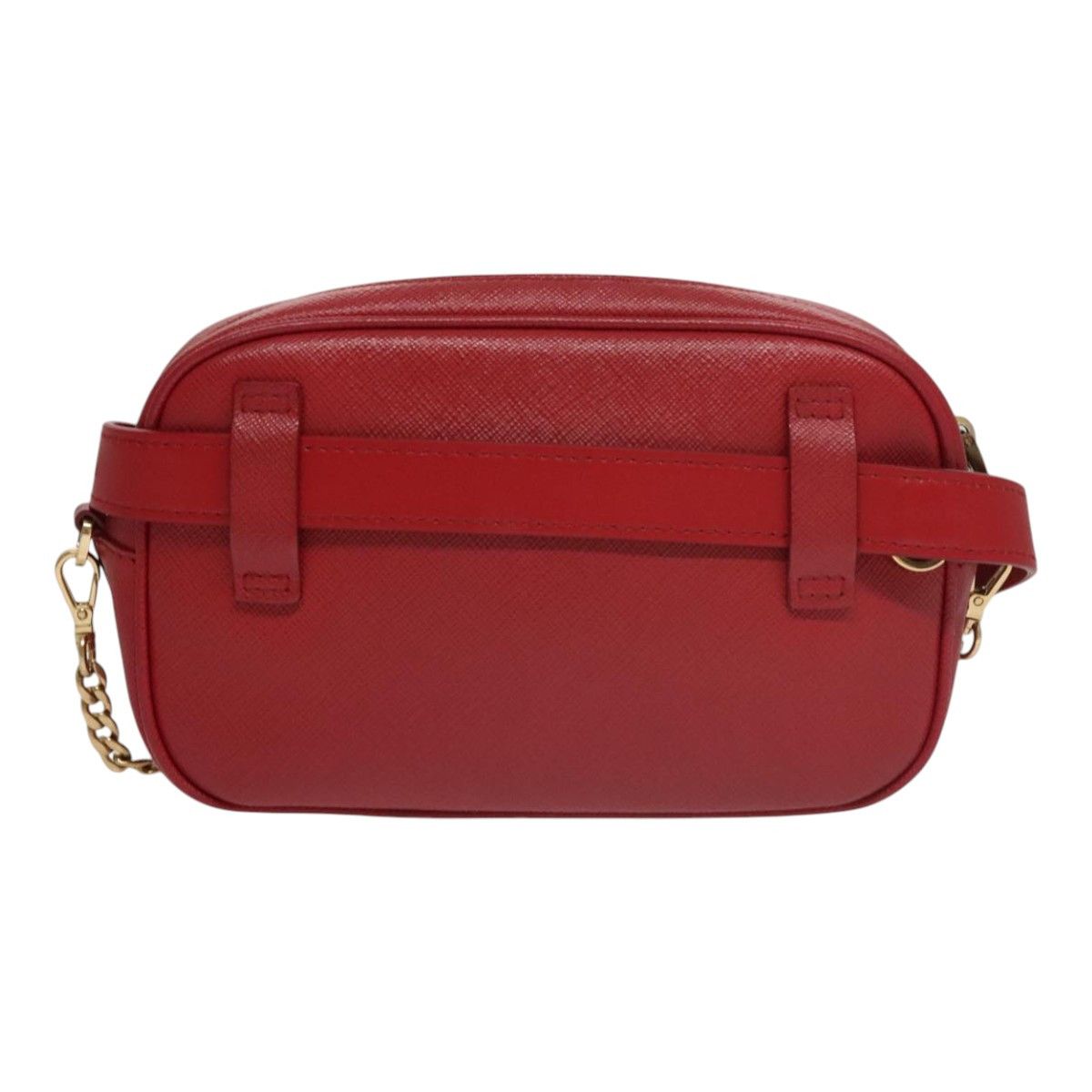 Prada Saffiano Red Leather Shoulder Bag (Pre-Owned) Size ONE SIZE - 2 Thumbnail