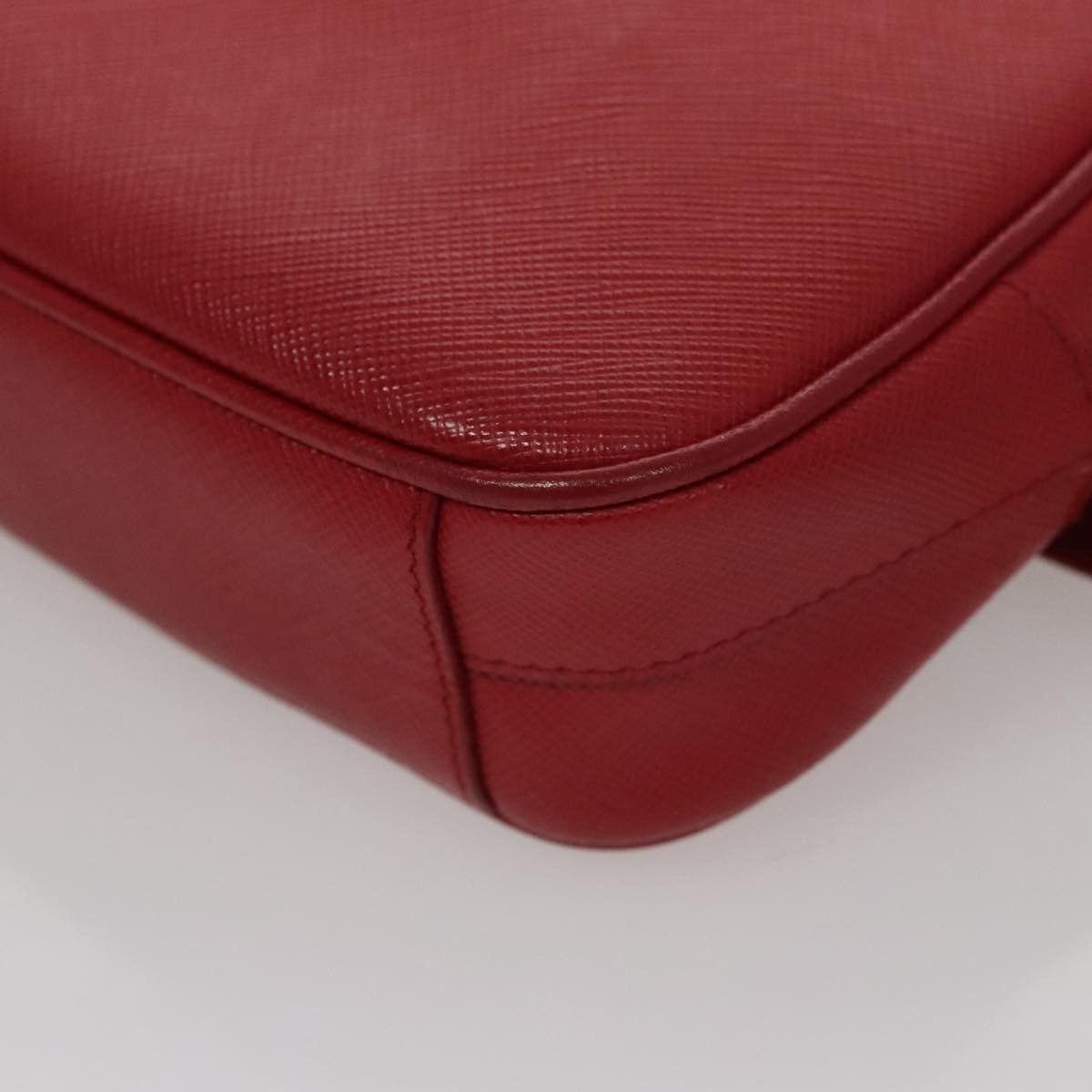Prada Saffiano Red Leather Shoulder Bag (Pre-Owned) Size ONE SIZE - 8 Thumbnail