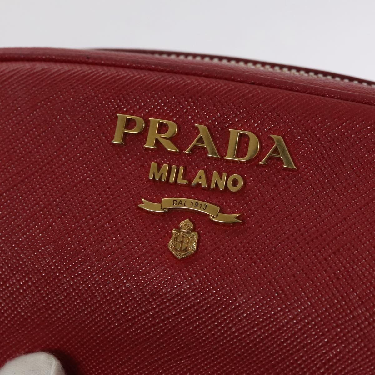 Prada Saffiano Red Leather Shoulder Bag (Pre-Owned) Size ONE SIZE - 20 Thumbnail