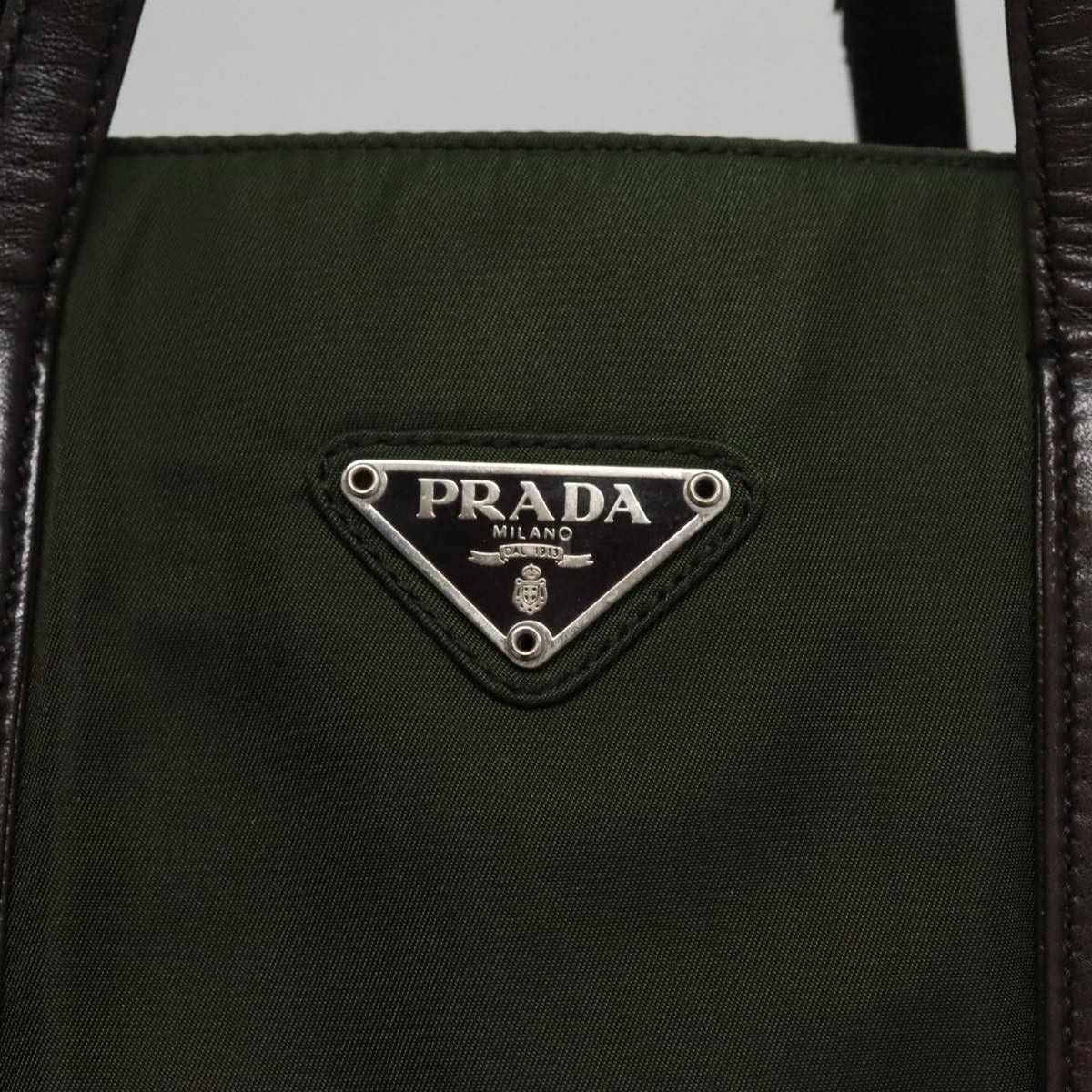 Prada Tessuto Khaki Synthetic Tote Bag (Pre-Owned) Size ONE SIZE - 14 Thumbnail