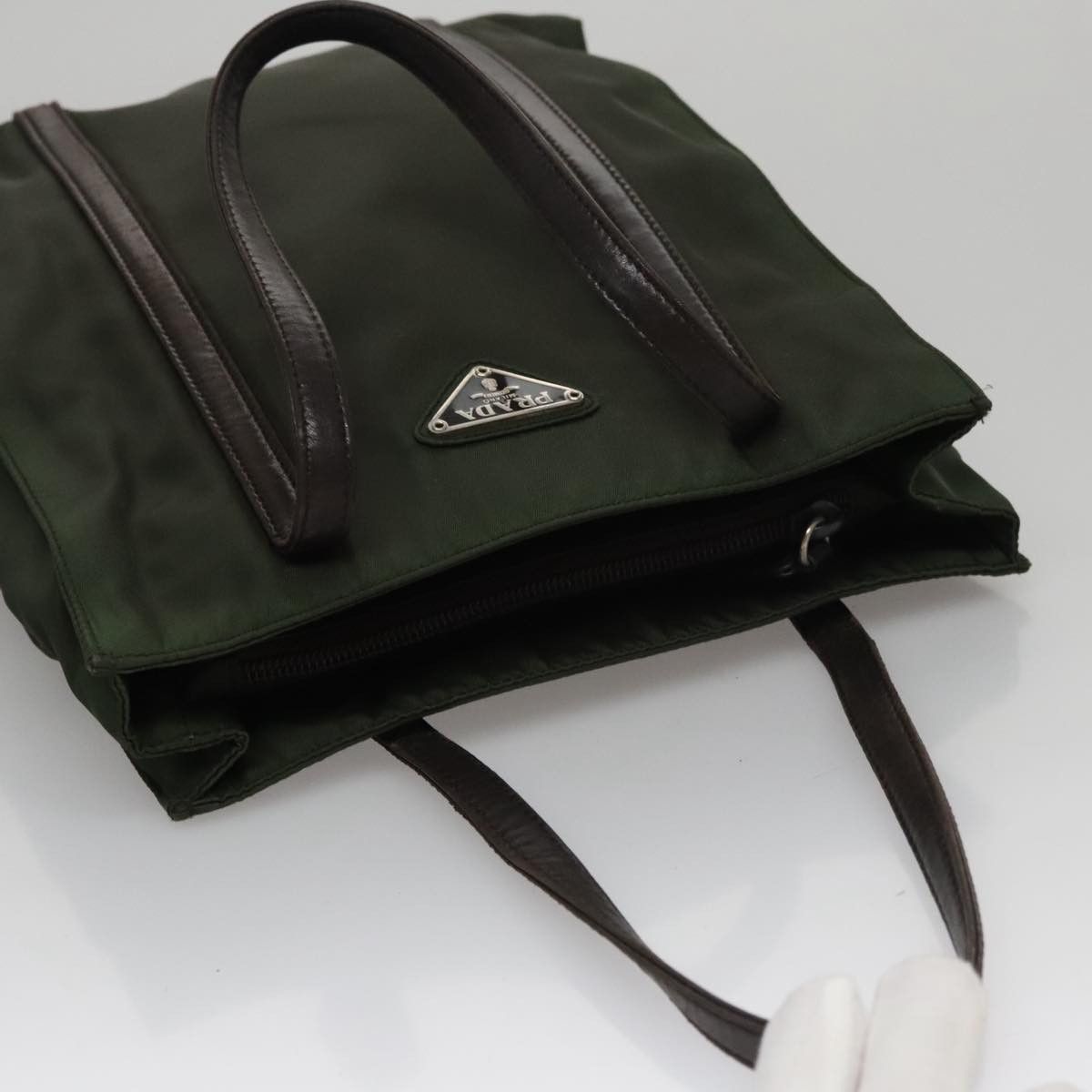 Prada Tessuto Khaki Synthetic Tote Bag (Pre-Owned) Size ONE SIZE - 15 Thumbnail