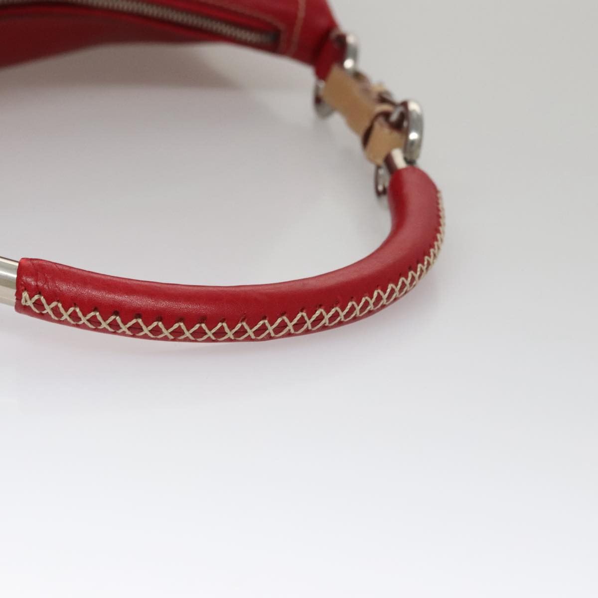 Prada Triangle Logo Red Leather Shoulder Bag (Pre-Owned) Size ONE SIZE - 5 Thumbnail