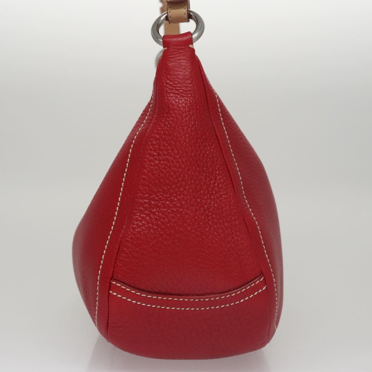 Prada Triangle Logo Red Leather Shoulder Bag (Pre-Owned) Size ONE SIZE - 3 Thumbnail