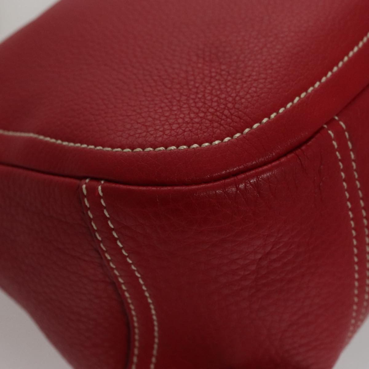 Prada Triangle Logo Red Leather Shoulder Bag (Pre-Owned) Size ONE SIZE - 7 Thumbnail