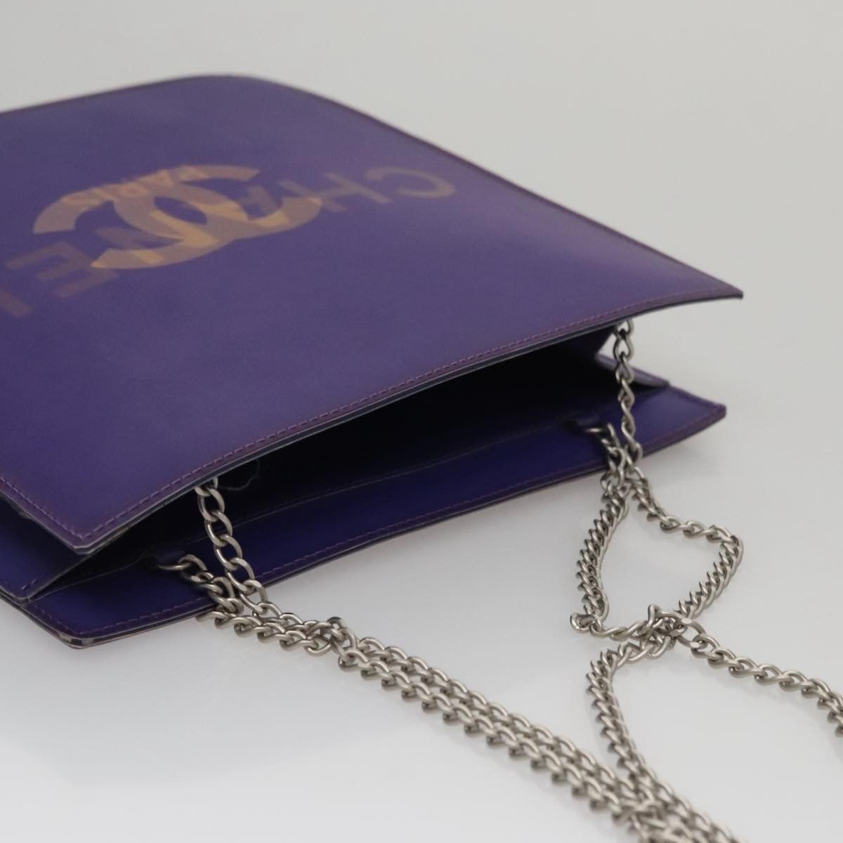 Chanel Coco Mark Purple Vinyl Tote Bag (Pre-Owned) Size ONE SIZE - 16 Thumbnail