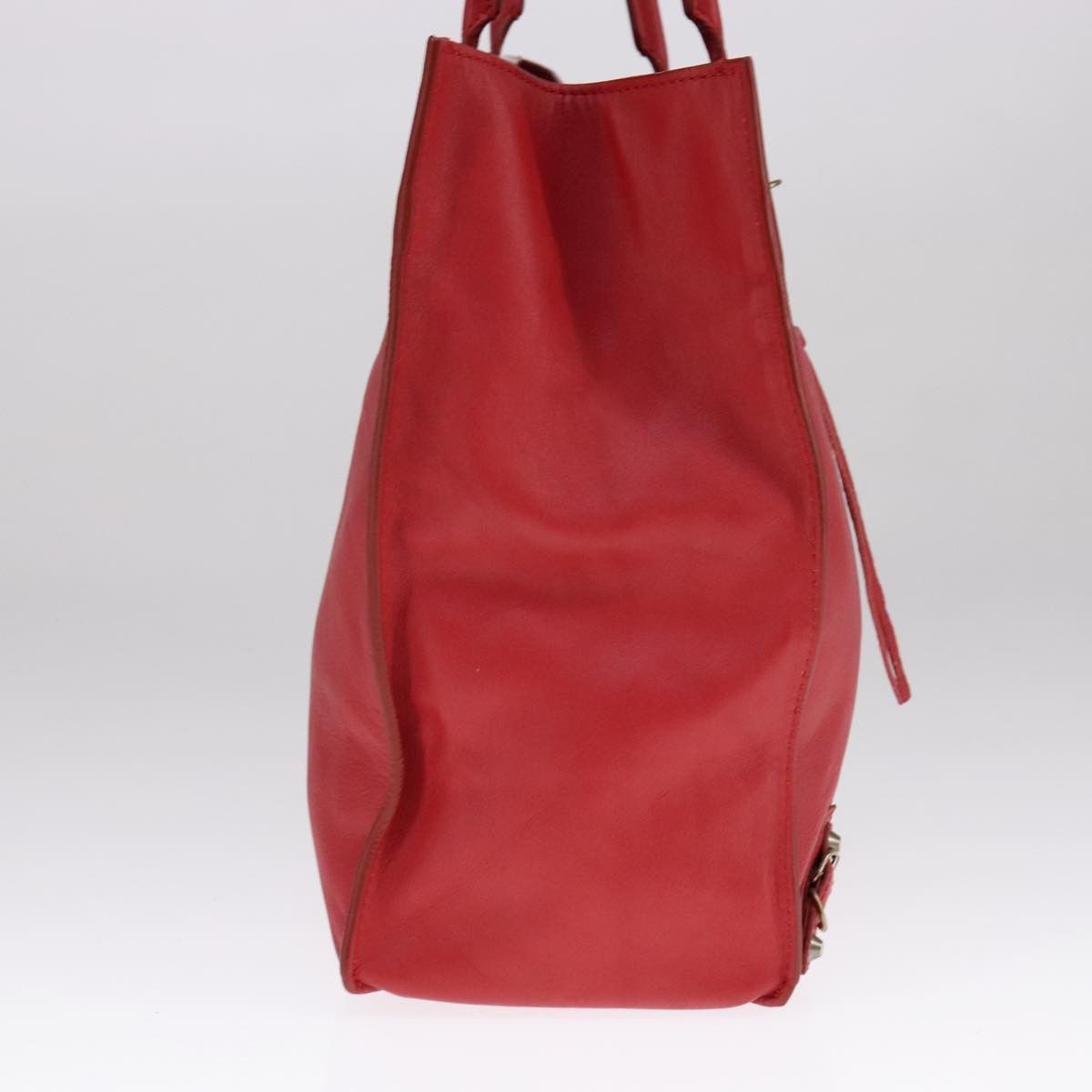 Balenciaga Papier Red Leather Tote Bag (Pre-Owned) Size ONE SIZE - 3 Thumbnail