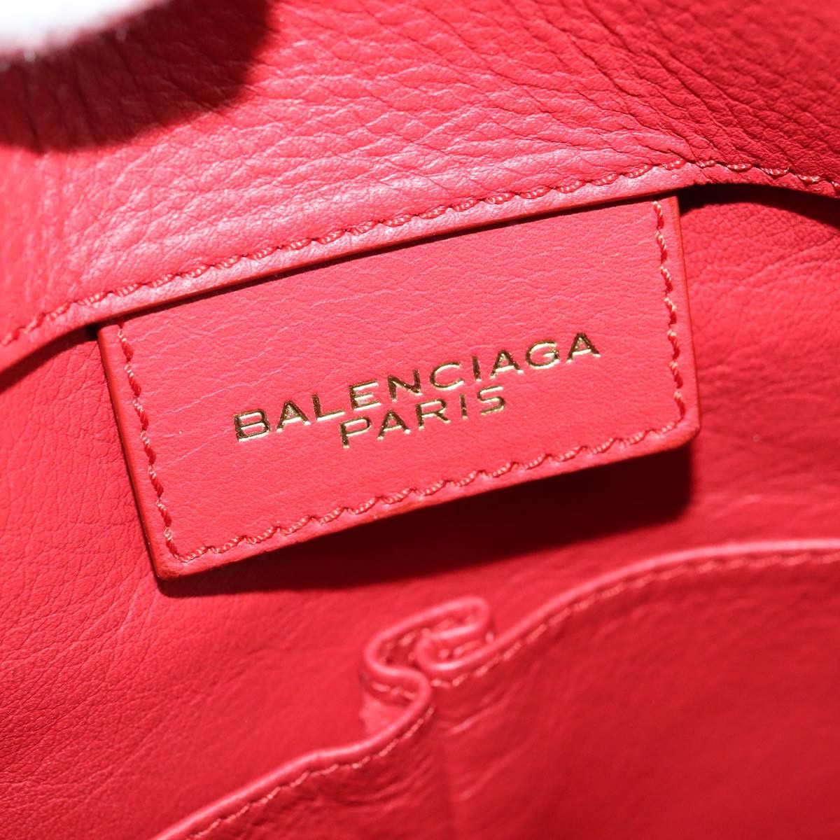 Balenciaga Papier Red Leather Tote Bag (Pre-Owned) Size ONE SIZE - 13 Thumbnail
