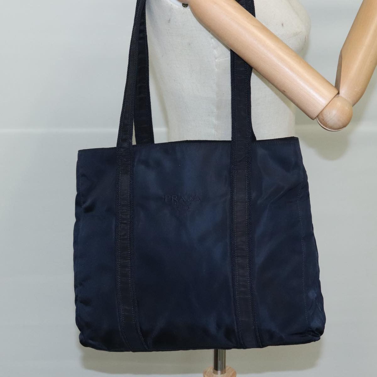 Prada Re-Nylon Navy Synthetic Tote Bag (Pre-Owned) Size ONE SIZE - 16 Thumbnail