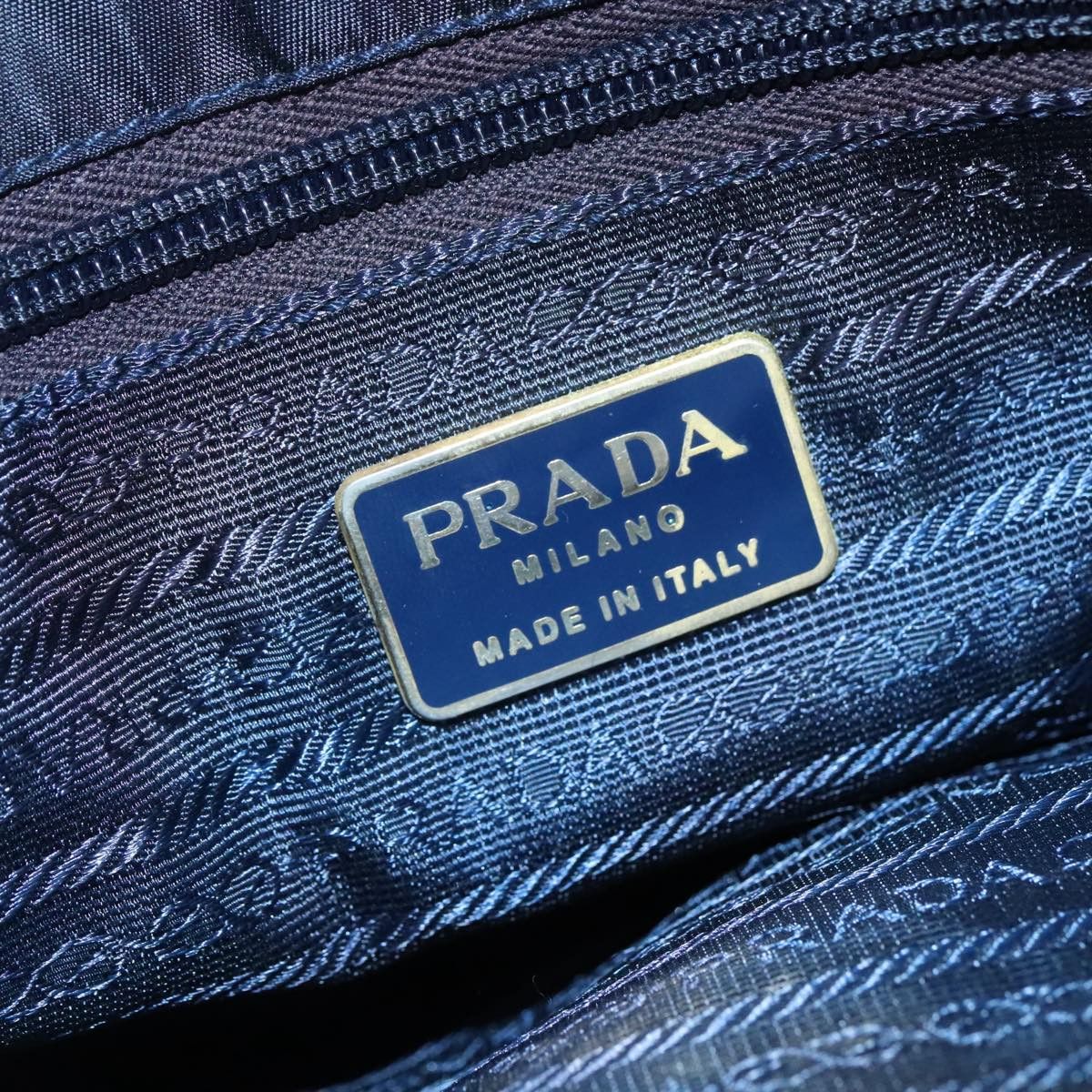 Prada Re-Nylon Navy Synthetic Tote Bag (Pre-Owned) Size ONE SIZE - 14 Thumbnail