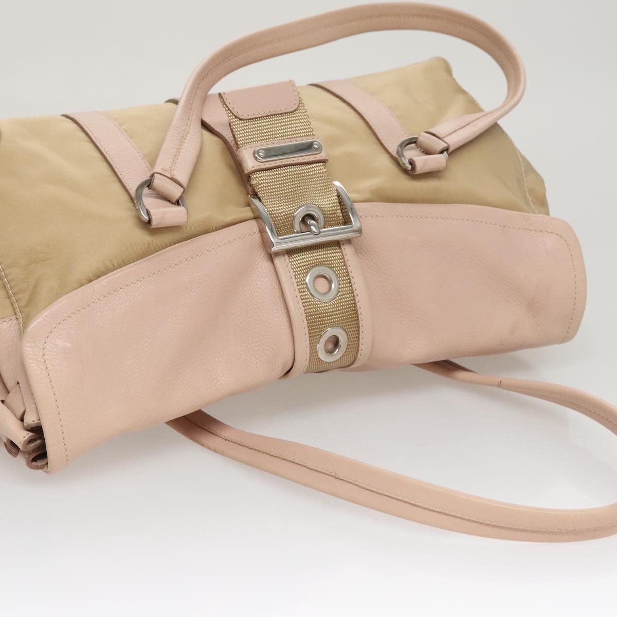 Prada Beige Synthetic Shoulder Bag (Pre-Owned) Size ONE SIZE - 13 Thumbnail