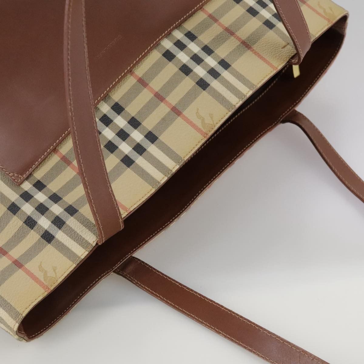 Burberry Nova Check Beige Canvas Tote Bag (Pre-Owned) Size ONE SIZE - 16 Thumbnail