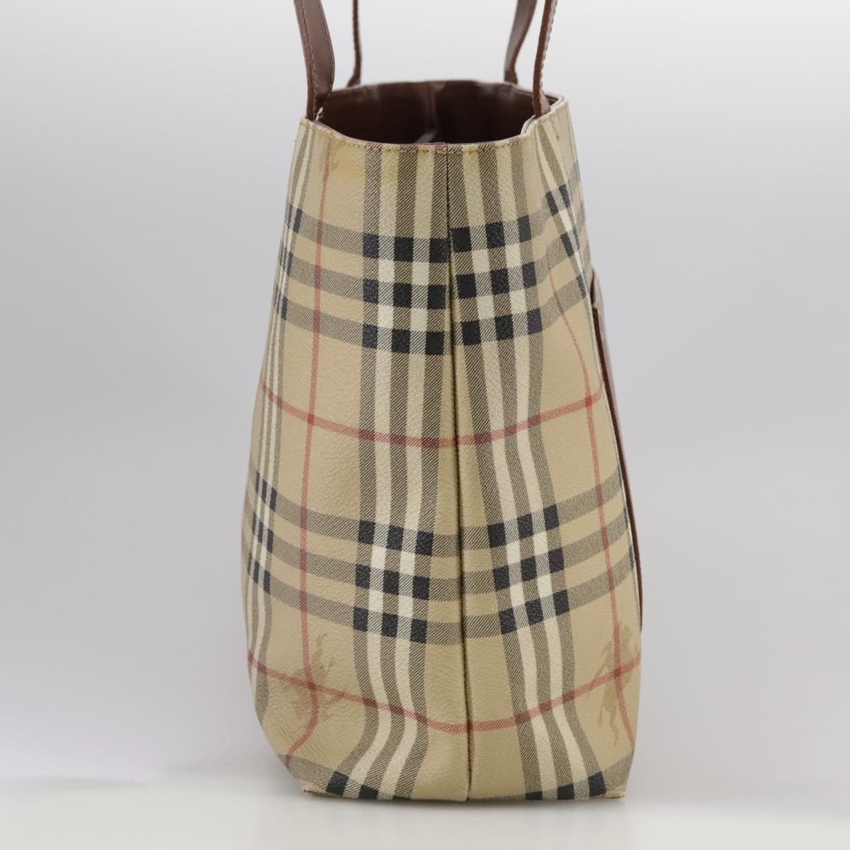 Burberry Nova Check Beige Canvas Tote Bag (Pre-Owned) Size ONE SIZE - 4 Thumbnail