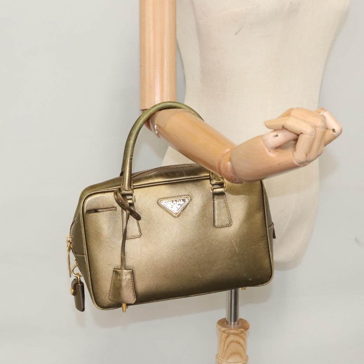 Prada Bauletto Gold Leather Handbag (Pre-Owned) Size ONE SIZE - 17 Thumbnail