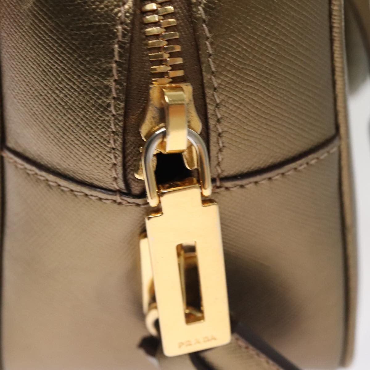 Prada Bauletto Gold Leather Handbag (Pre-Owned) Size ONE SIZE - 11 Thumbnail