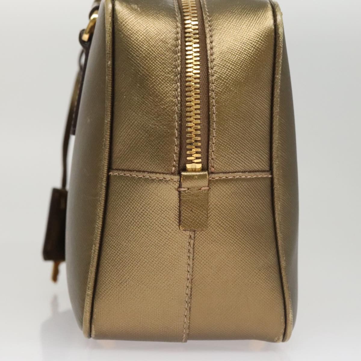 Prada Bauletto Gold Leather Handbag (Pre-Owned) Size ONE SIZE - 3 Thumbnail