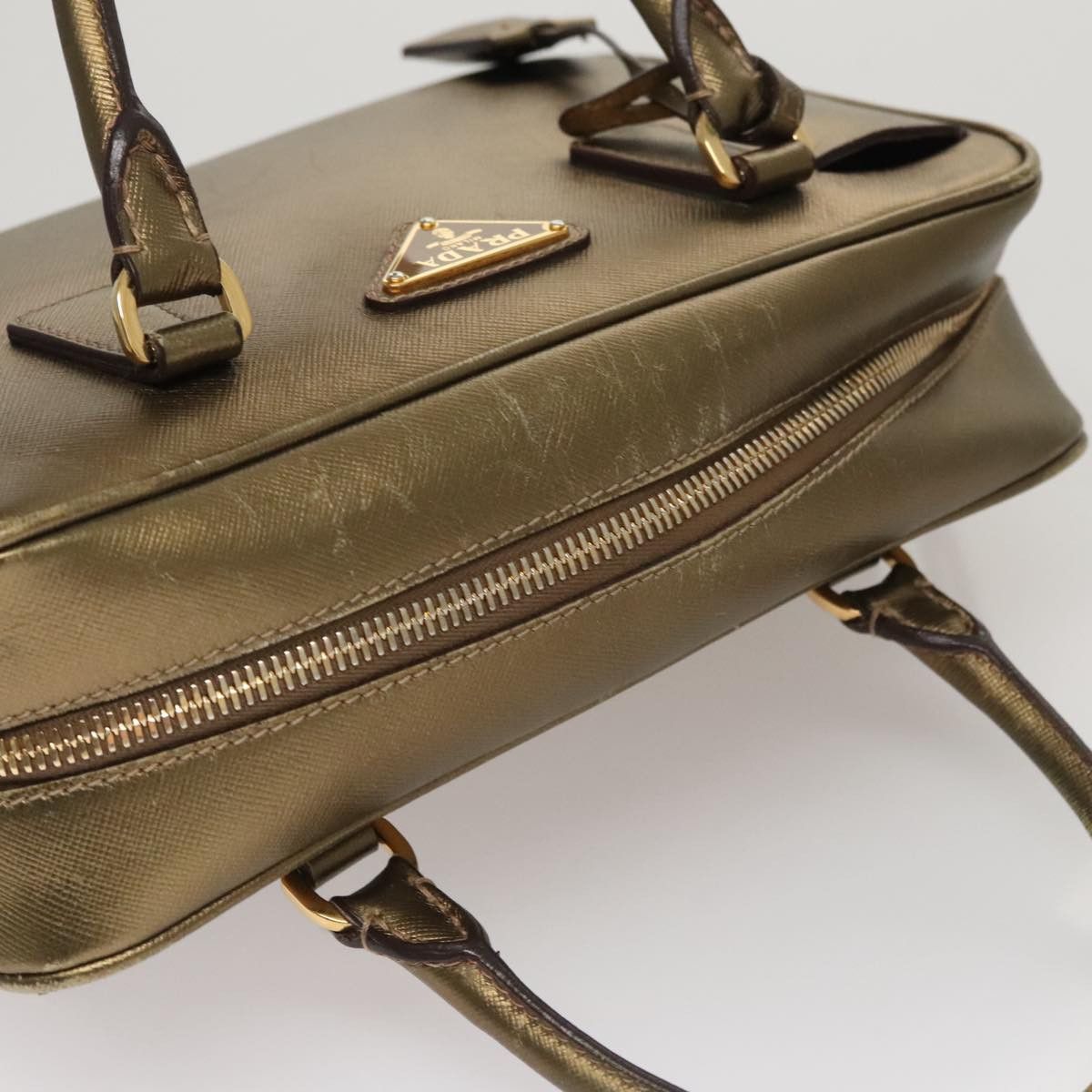 Prada Bauletto Gold Leather Handbag (Pre-Owned) Size ONE SIZE - 18 Thumbnail