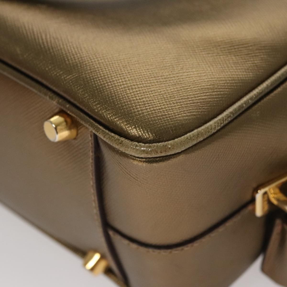 Prada Bauletto Gold Leather Handbag (Pre-Owned) Size ONE SIZE - 10 Thumbnail