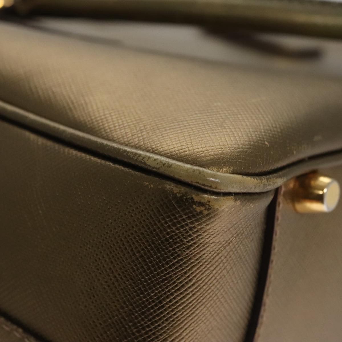 Prada Bauletto Gold Leather Handbag (Pre-Owned) Size ONE SIZE - 9 Thumbnail
