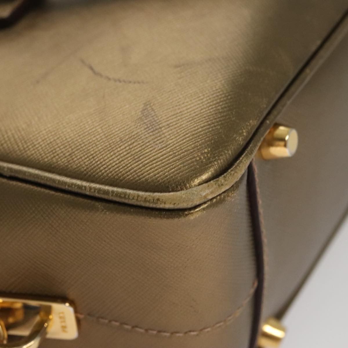 Prada Bauletto Gold Leather Handbag (Pre-Owned) Size ONE SIZE - 7 Thumbnail