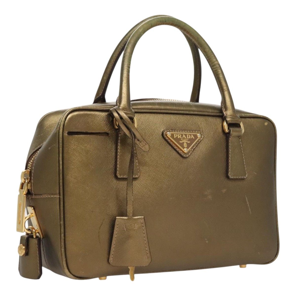 Prada Bauletto Gold Leather Handbag (Pre-Owned) Size ONE SIZE - 16 Thumbnail