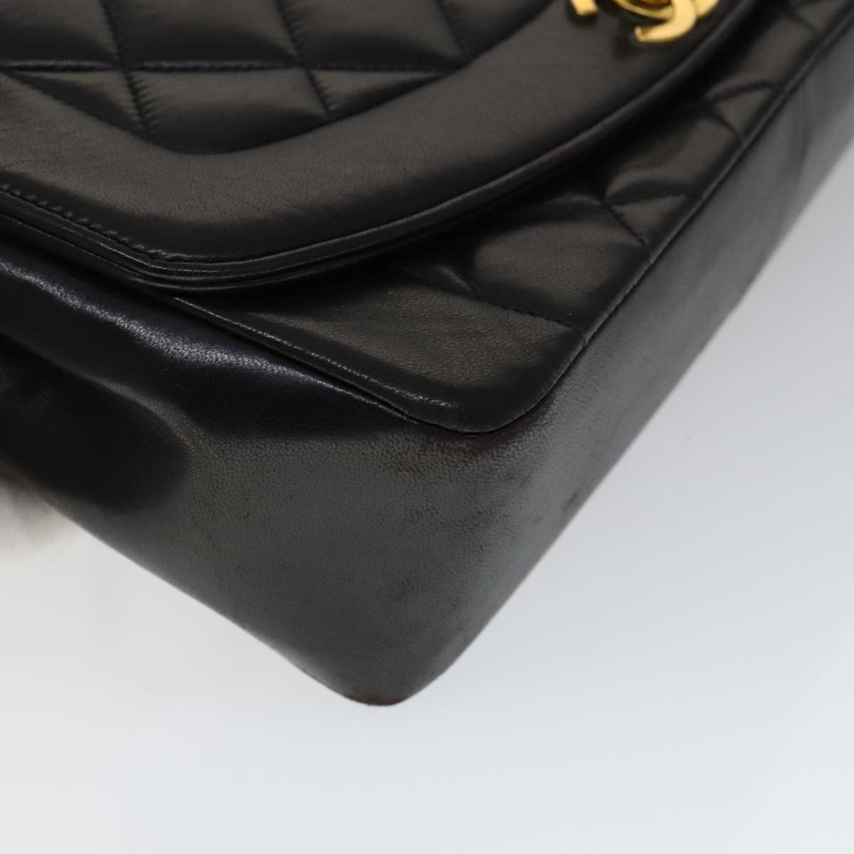 Chanel Diana Black Leather Shoulder Bag (Pre-Owned) Size ONE SIZE - 8 Thumbnail