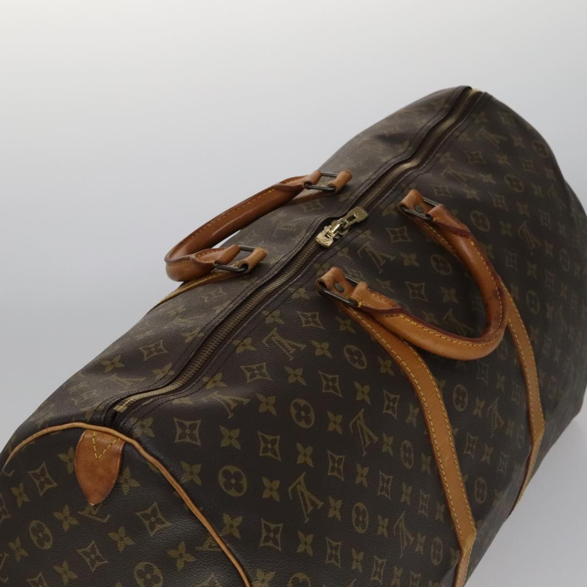Louis Vuitton Keepall 60 Brown Canvas Travel Bag (Pre-Owned) Size ONE SIZE - 12 Thumbnail