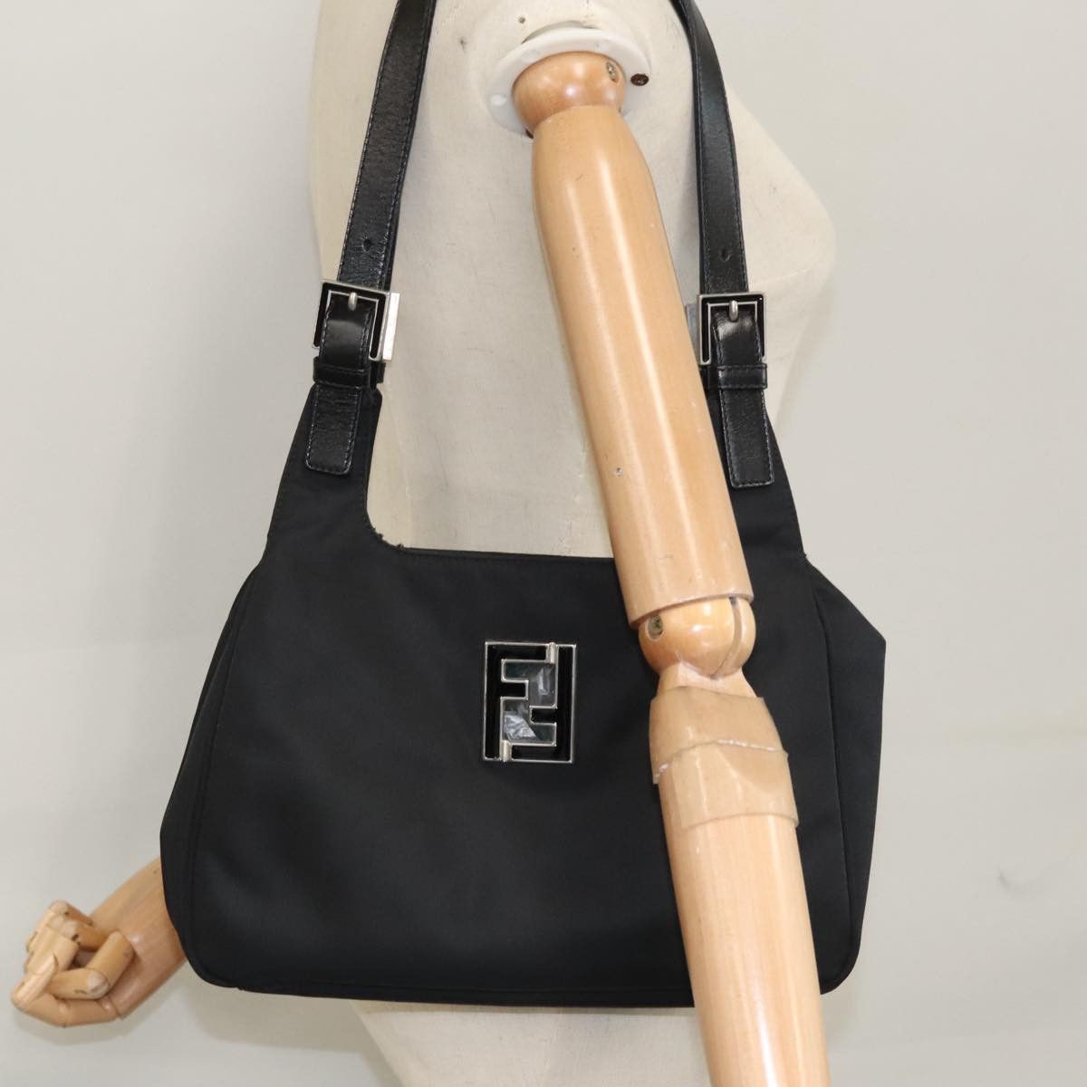 Fendi Black Synthetic Shoulder Bag (Pre-Owned) Size ONE SIZE - 12 Thumbnail