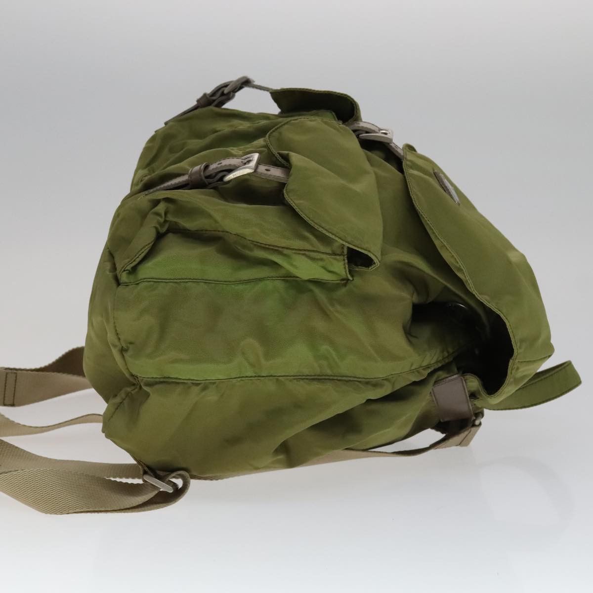 Prada Tessuto Khaki Synthetic Backpack Bag (Pre-Owned) Size ONE SIZE - 3 Thumbnail
