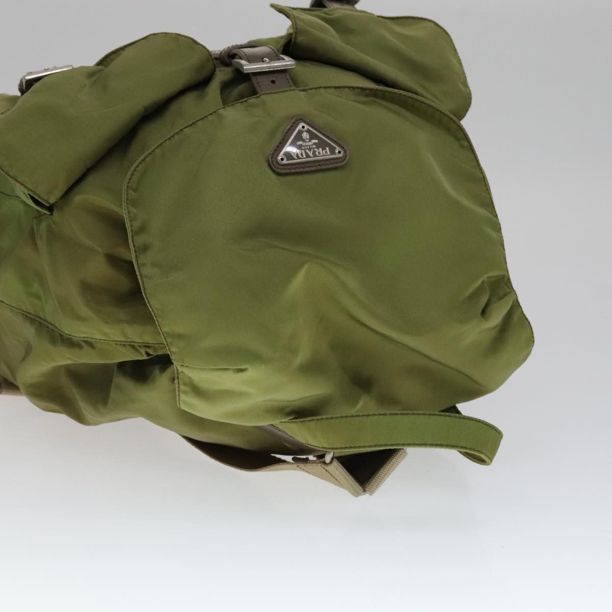 Prada Tessuto Khaki Synthetic Backpack Bag (Pre-Owned) Size ONE SIZE - 17 Thumbnail