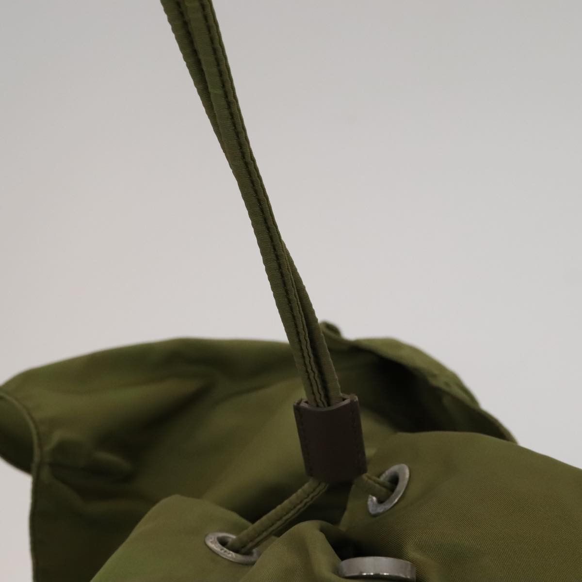 Prada Tessuto Khaki Synthetic Backpack Bag (Pre-Owned) Size ONE SIZE - 14 Thumbnail