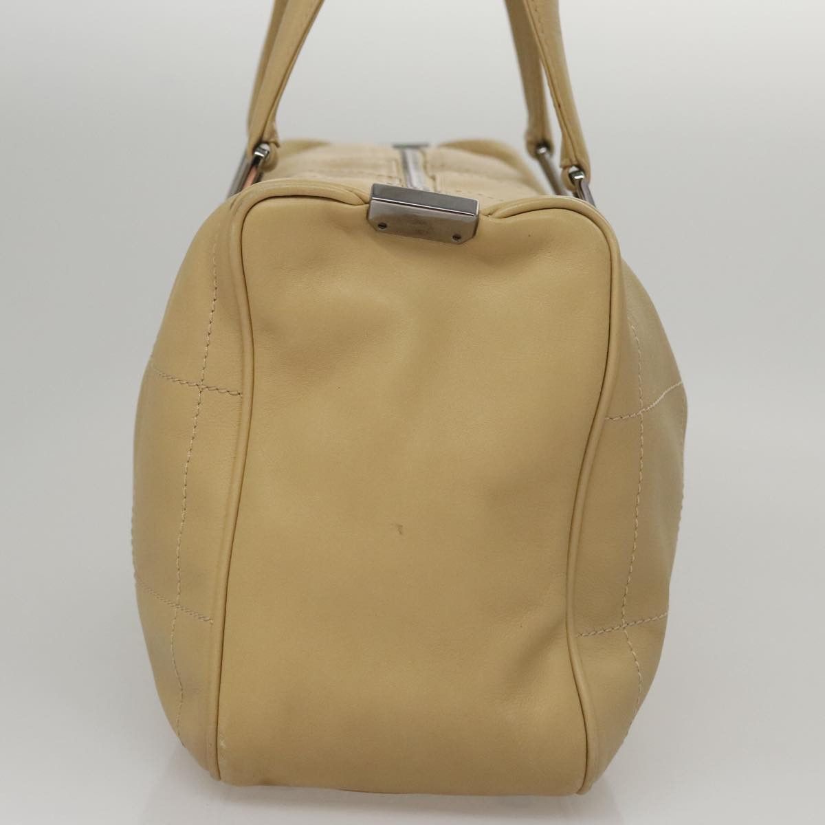 Chanel Chocolate Bar Beige Leather Handbag (Pre-Owned) Size ONE SIZE - 3 Thumbnail