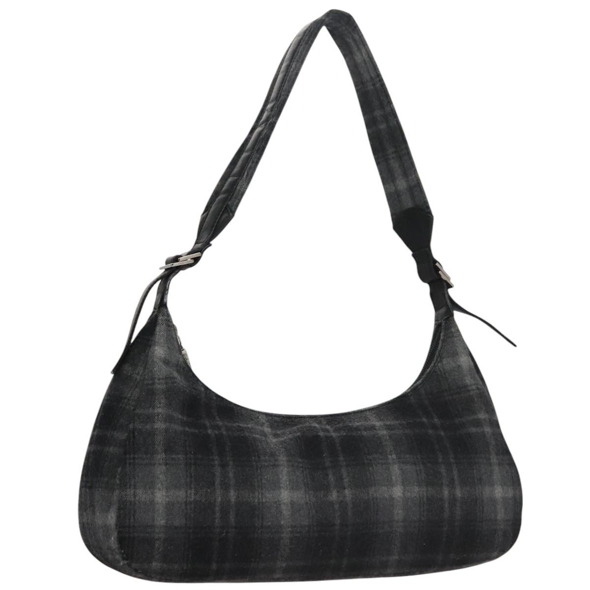 Salvatore Ferragamo Grey Wool Shoulder Bag (Pre-Owned) Size ONE SIZE - 17 Thumbnail